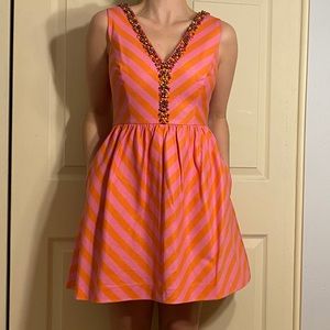 Lilly Pulitzer - chevron beaded dress